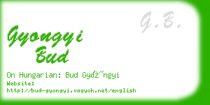 gyongyi bud business card